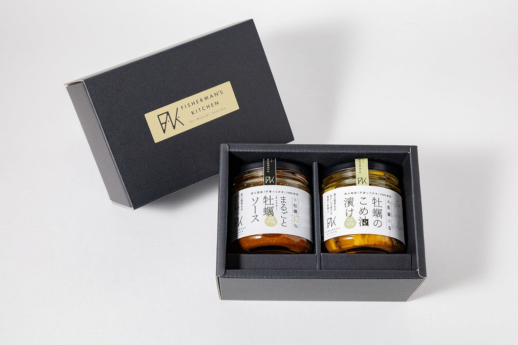 【ギフトBOX】牡蠣のこめ油漬け・まるごと牡蠣ソース セット