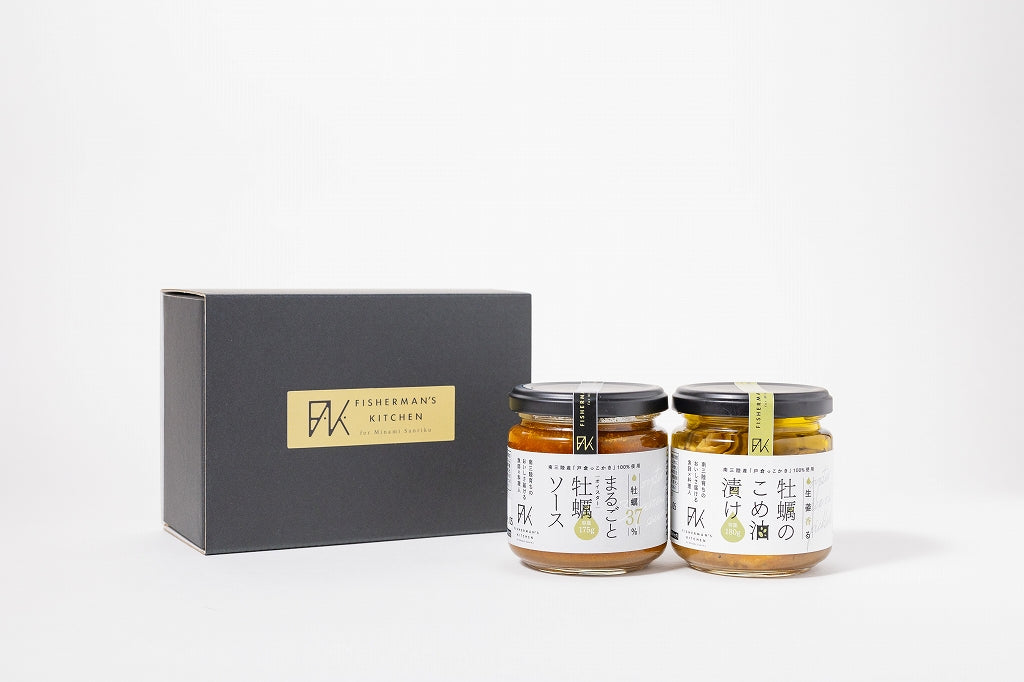 【ギフトBOX】牡蠣のこめ油漬け・まるごと牡蠣ソース セット